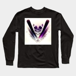 white and violet ice crystal 2 Long Sleeve T-Shirt